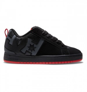 DC Court Graffik Men's Sneakers Black / Grey / Red | LFBTJX418