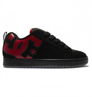 DC Court Graffik Men's Sneakers Black / Red | ICVPSO729