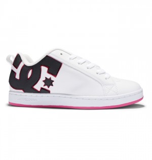 DC Court Graffik Women's Sneakers Black / White / Pink | SQMEDV743