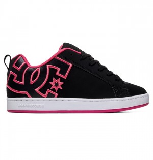 DC Court Graffik Women's Sneakers Black / Pink | ENIUPG678