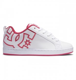 DC Court Graffik Women's Sneakers White / Pink / White | SRPTOB436