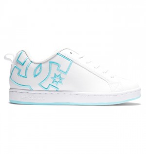 DC Court Graffik Women's Sneakers White / White / Blue | SIGRMH041