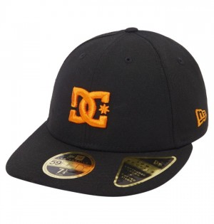 DC DC Lo Pro New Era Fitted Men's Hats Black / Orange | YGBDCF305