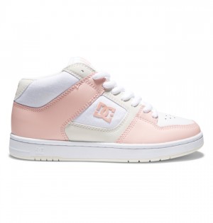 DC Manteca 4 MID Mid-Top Women's Sneakers White / Pink | KMYWGC829