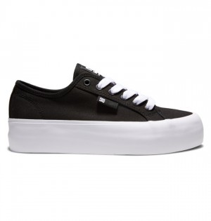 DC Manual Platform Women's Sneakers Black / White | GOVRKL749