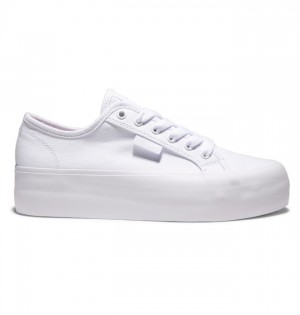 DC Manual Platform Women's Sneakers White / White | OIZVCL281