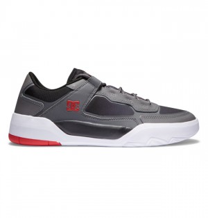 DC Metric Men's Skate Shoes Grey / Black / Red | PRHDYX714