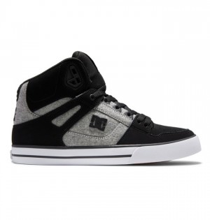 DC Pure High-Top Men's Sneakers Black | VWDOQH845