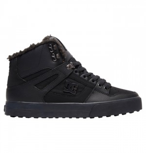 DC Pure High-Top Men's Winter Boots Black / Black / Black | WOAITX658