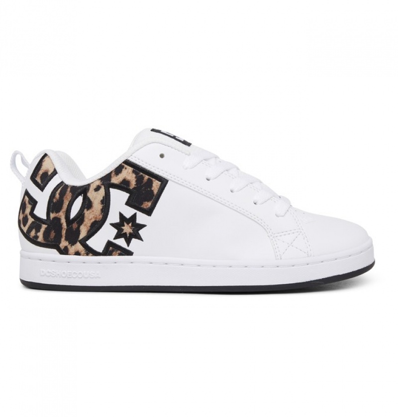 DC Court Graffik Women\'s Sneakers Leopard | FVRAJX741