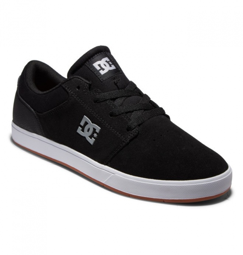 DC Crisis 2 Men's Skate Shoes Black / White / Black | UVCPXY468
