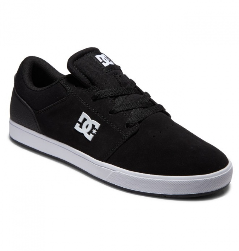 DC Crisis 2 Suede Men's Skate Shoes Black / White | LMWIBG259