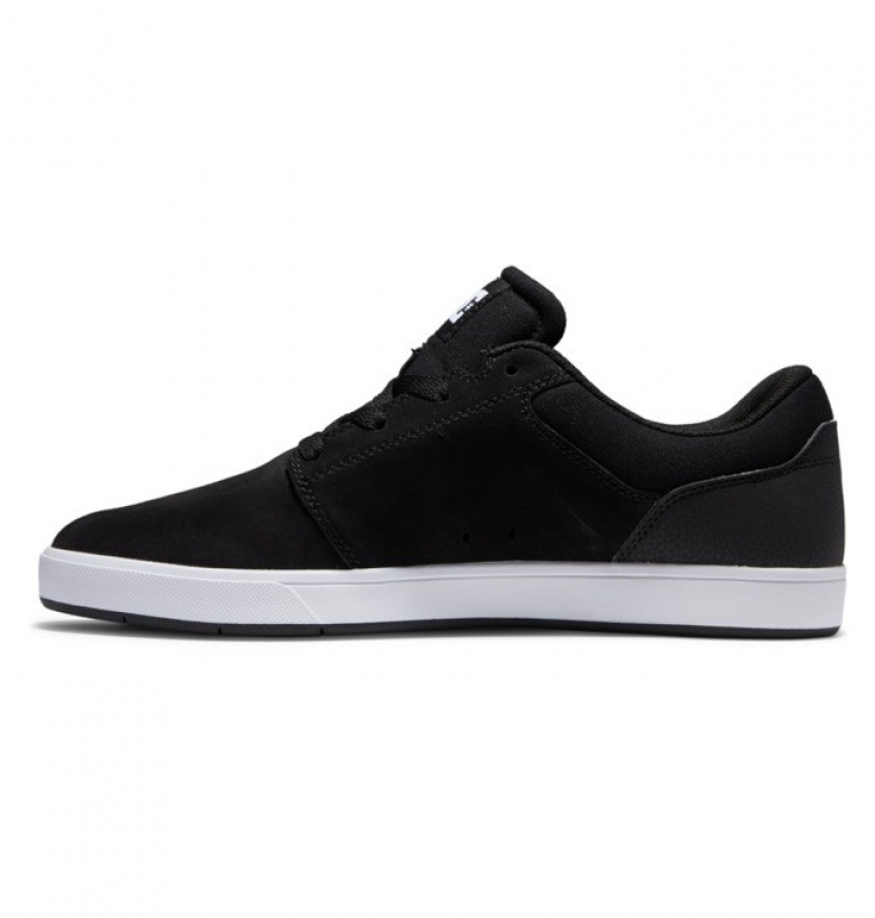 DC Crisis 2 Suede Men's Skate Shoes Black / White | LMWIBG259