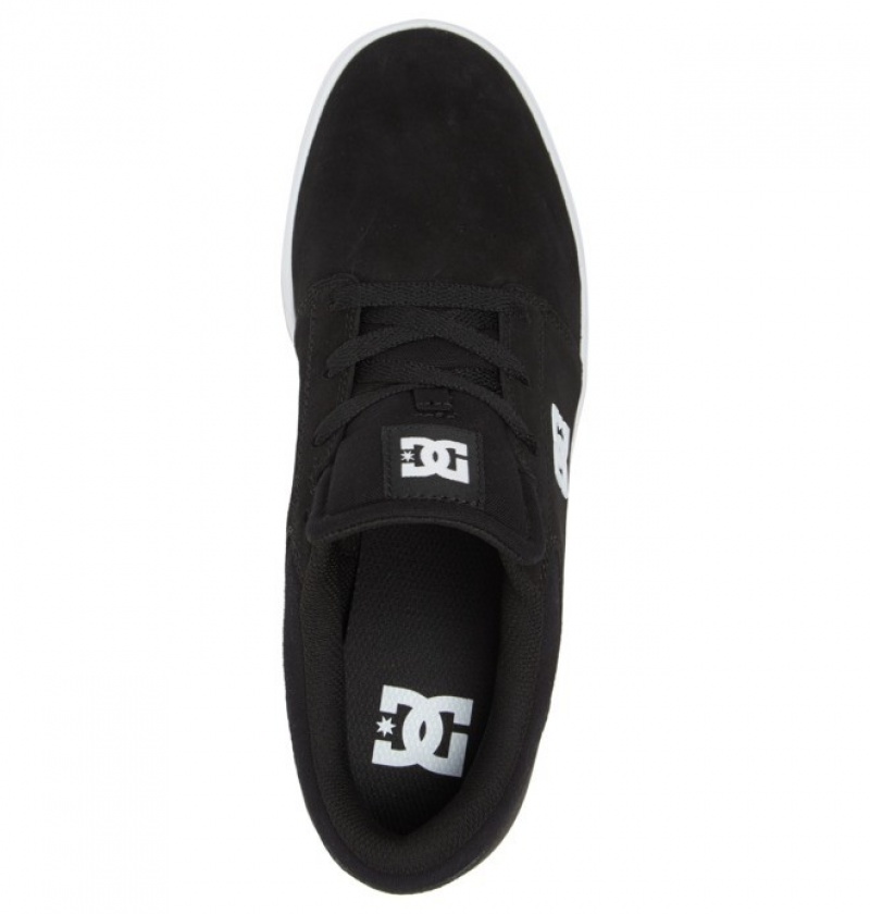 DC Crisis 2 Suede Men's Skate Shoes Black / White | LMWIBG259