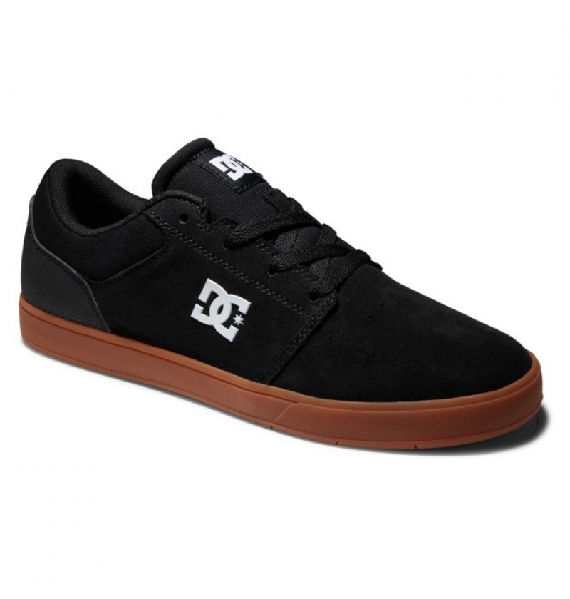 DC Crisis 2 Suede Men's Skate Shoes Black | EXDVLH063