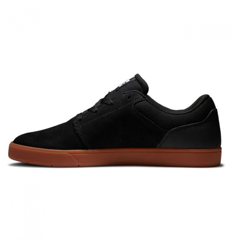 DC Crisis 2 Suede Men's Skate Shoes Black | EXDVLH063