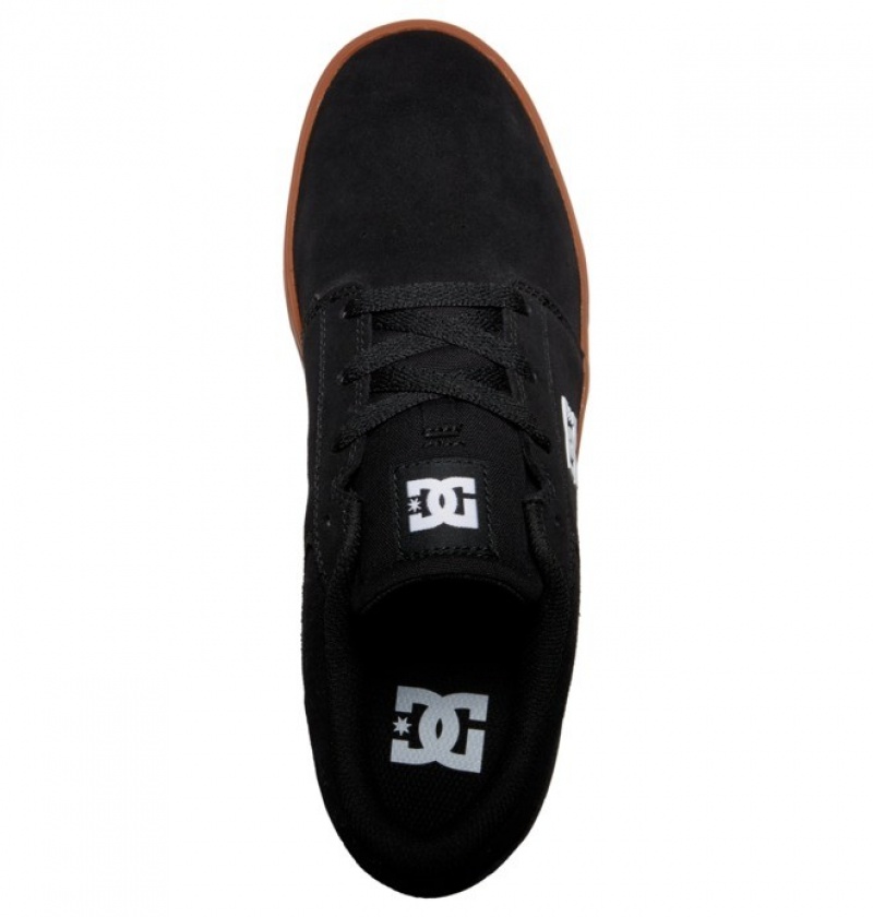 DC Crisis 2 Suede Men's Skate Shoes Black | EXDVLH063