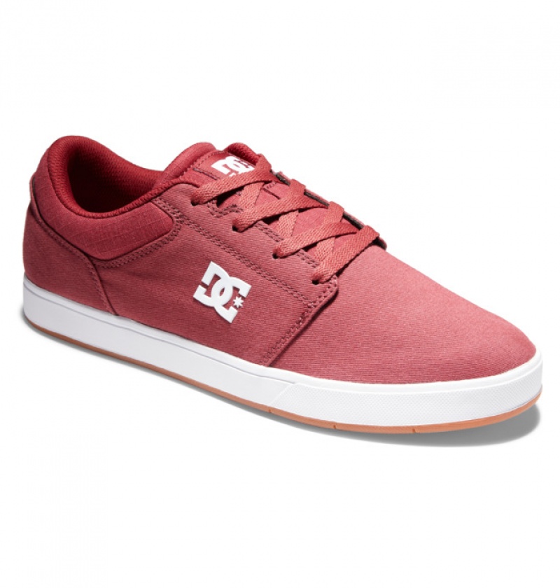 DC Crisis 2 Suede Men's Skate Shoes Red | NZOPHQ592