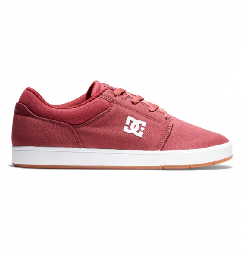 DC Crisis 2 Suede Men\'s Skate Shoes Red | NZOPHQ592