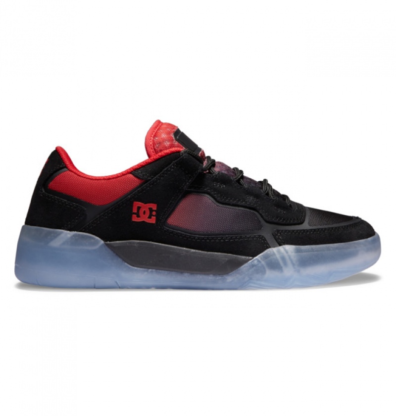 DC DC Metric Skate Men\'s Sneakers Black / Red | PLSEQX543