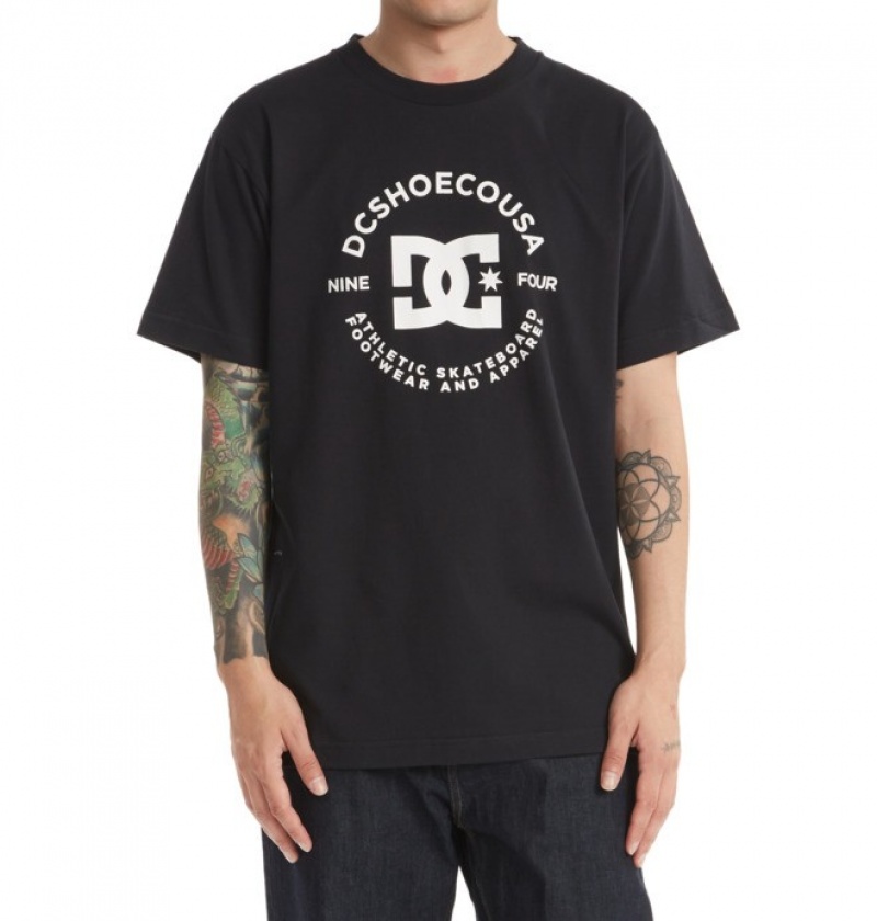 DC DC Star Pilot Men's T Shirts Black | SZCXQF856
