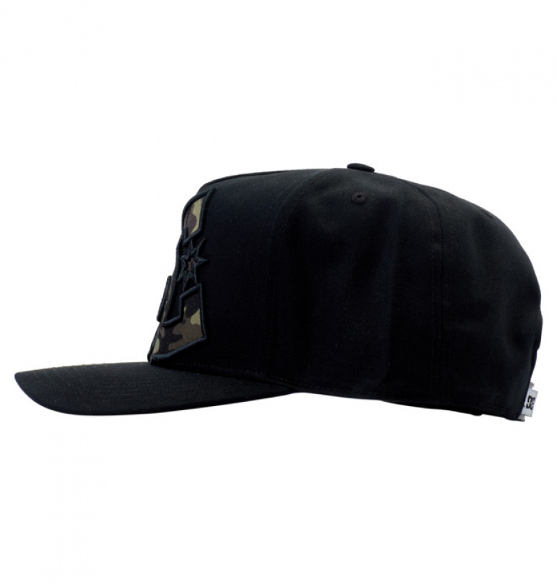DC Heardnotts Snapback Men's Hats Black | NMZSFY814