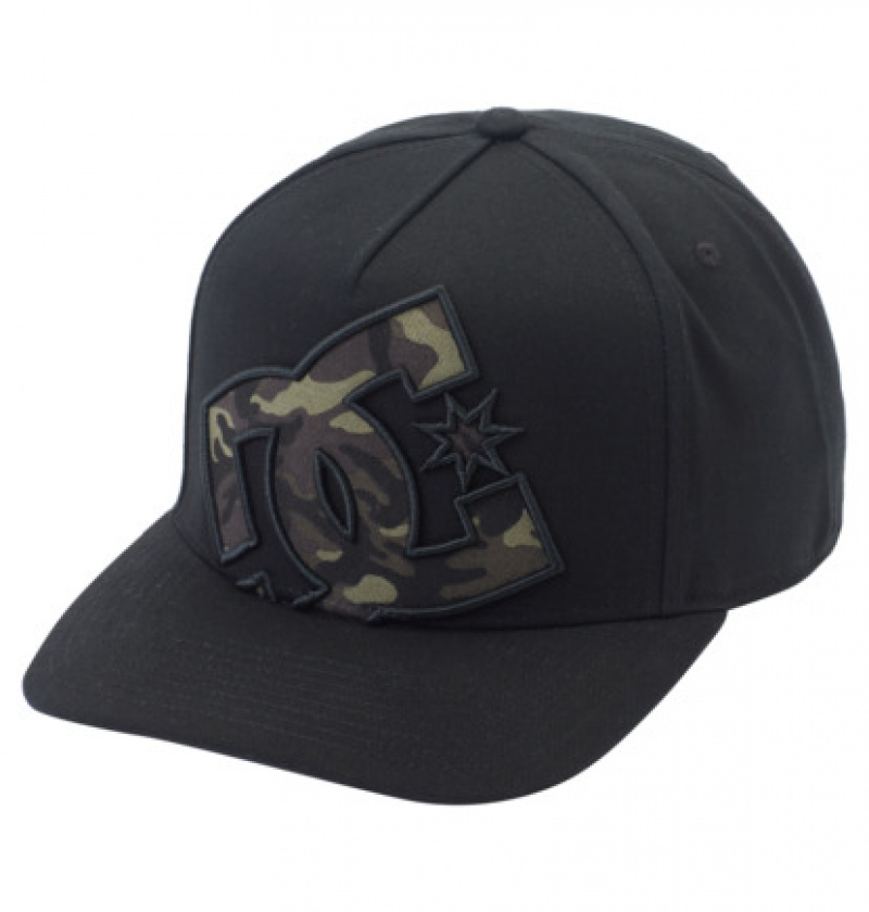 DC Heardnotts Snapback Men's Hats Black | NMZSFY814