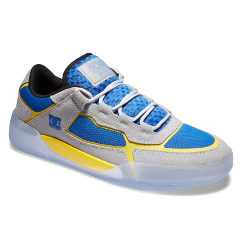DC Hongo x DC Metric Men's Sneakers Grey / Blue / Yellow | XVZUCQ782