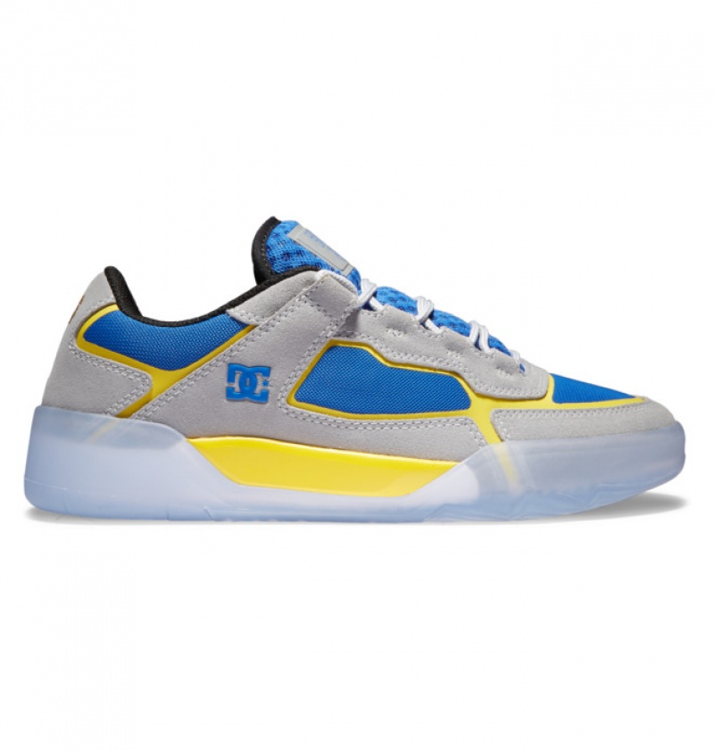 DC Hongo x DC Metric Men\'s Sneakers Grey / Blue / Yellow | XVZUCQ782