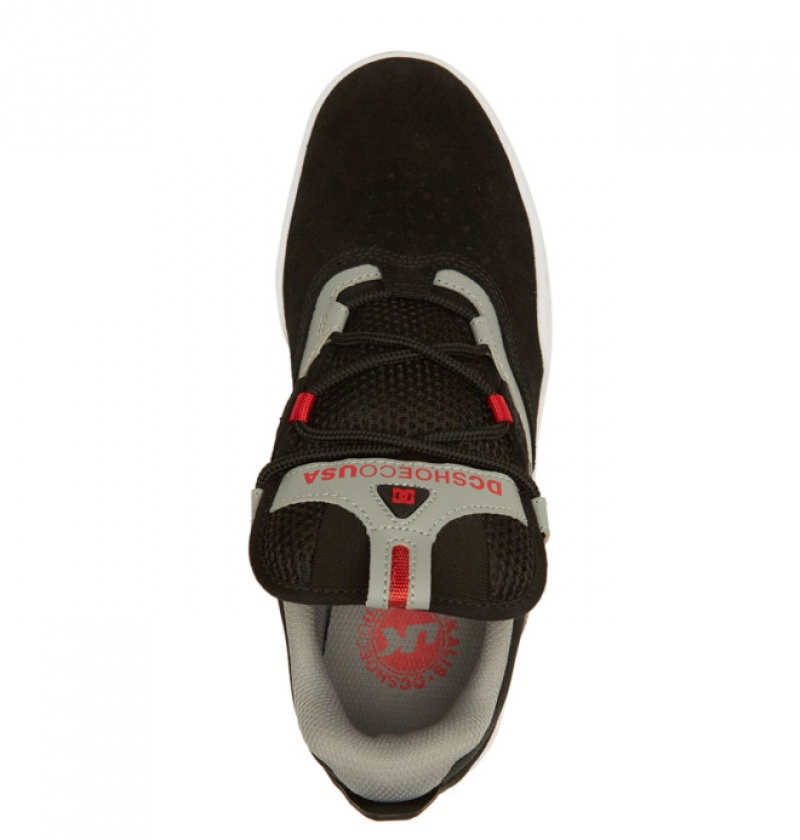 DC Kalis Men's Skate Shoes Black / Grey / Red | YTRNBW876