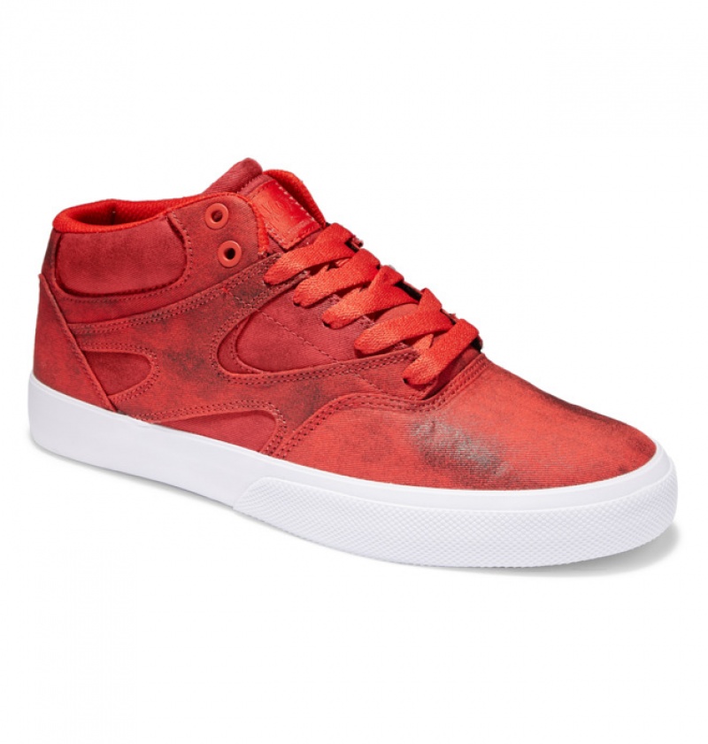 DC Kalis Vulc MID Mid-Top Men's Skate Shoes Red | TBHUZM728