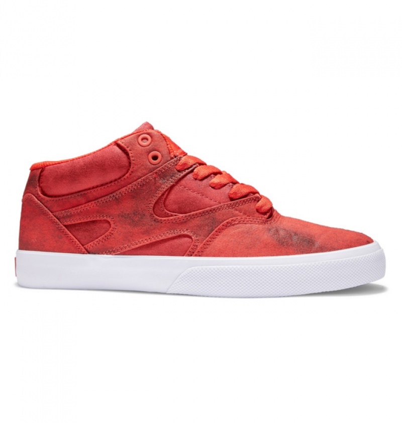 DC Kalis Vulc MID Mid-Top Men\'s Skate Shoes Red | TBHUZM728