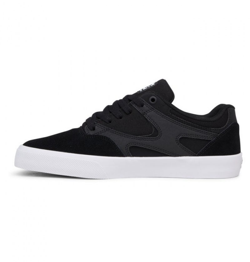 DC Kalis Vulc Men's Skate Shoes Black / White | QDAFYJ370