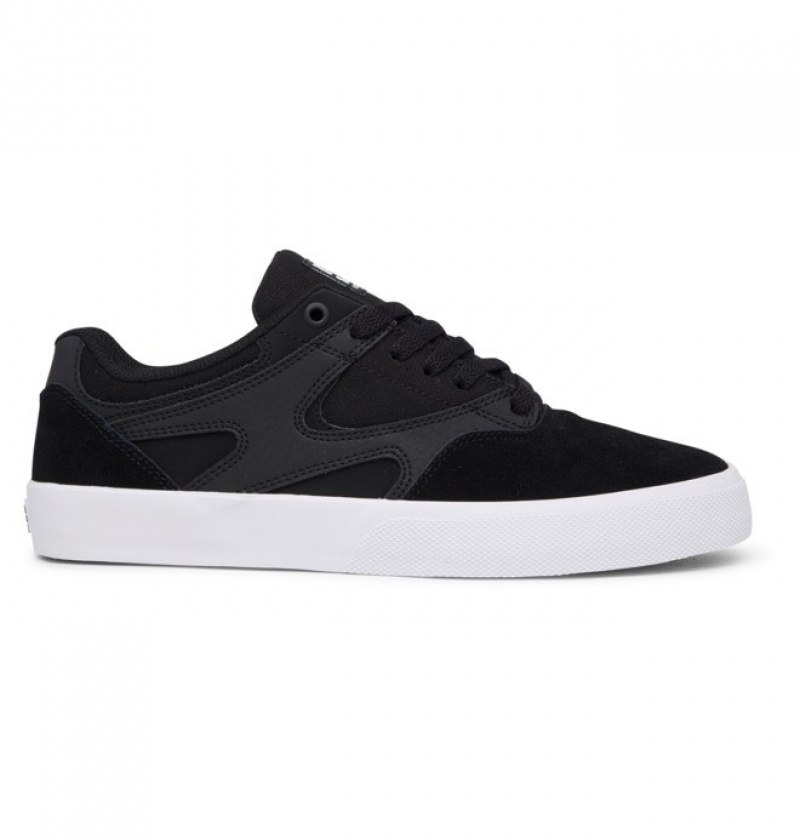 DC Kalis Vulc Men\'s Skate Shoes Black / White | QDAFYJ370