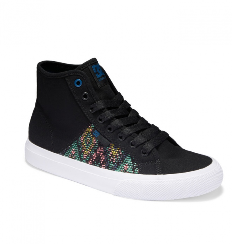 DC Manual HI High-Top LE Canvas Women's Sneakers Blue | RGETWI568