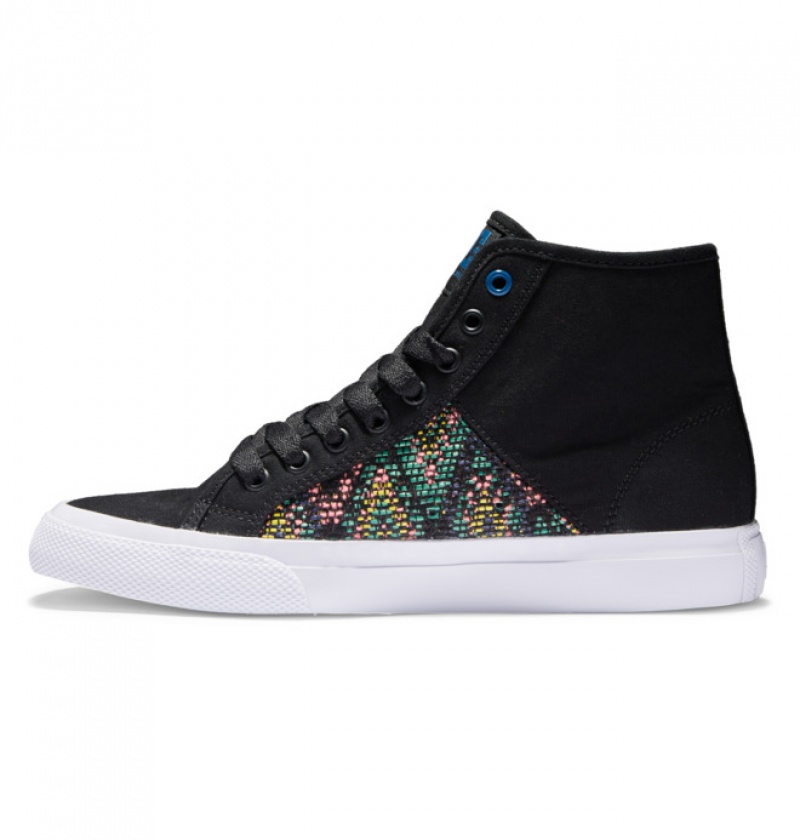 DC Manual HI High-Top LE Canvas Women's Sneakers Blue | RGETWI568