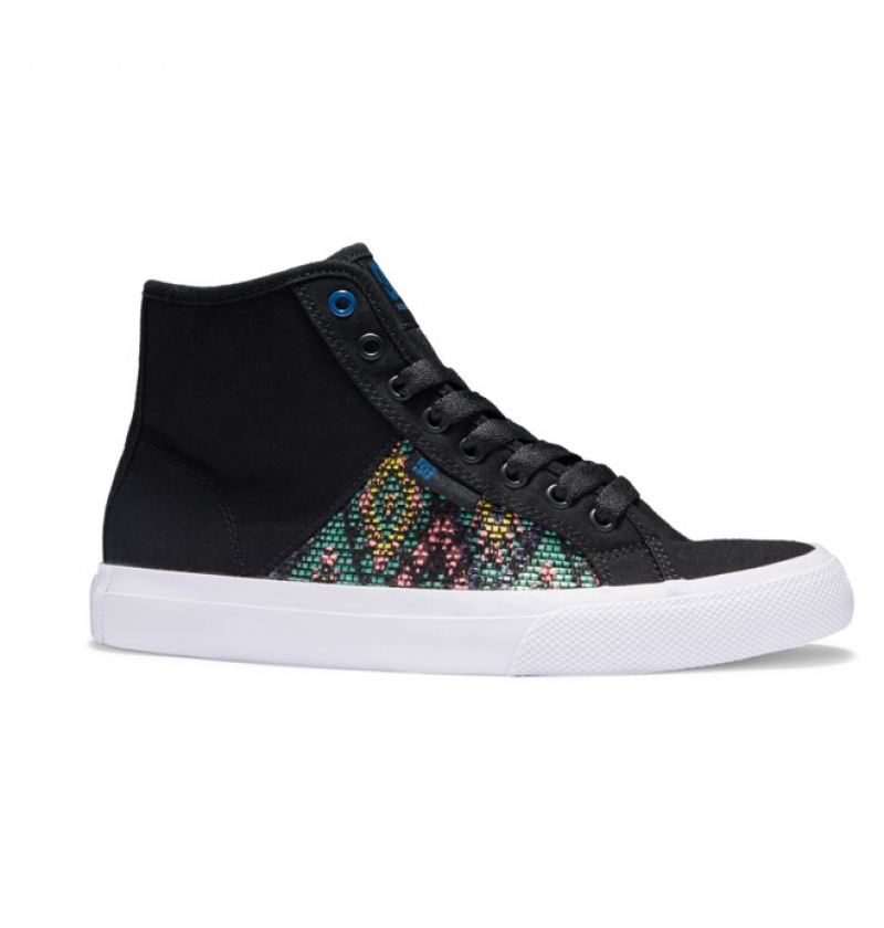 DC Manual HI High-Top LE Canvas Women\'s Sneakers Blue | RGETWI568