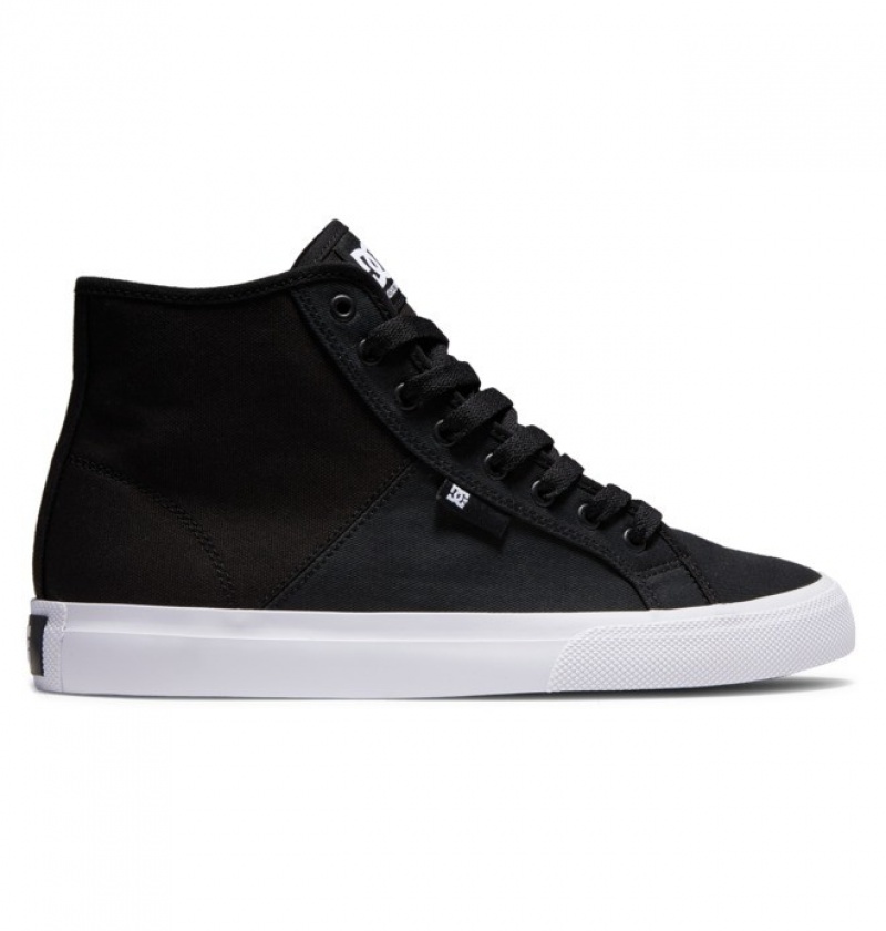 DC Manual HI High-Top Refibra Men\'s Sneakers Black / White | JMOHED157