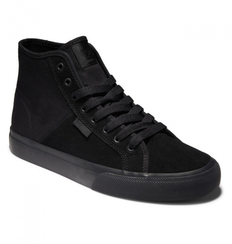 DC Manual High Top Suede Men's Sneakers Black / Black / Black | IFMNJW051