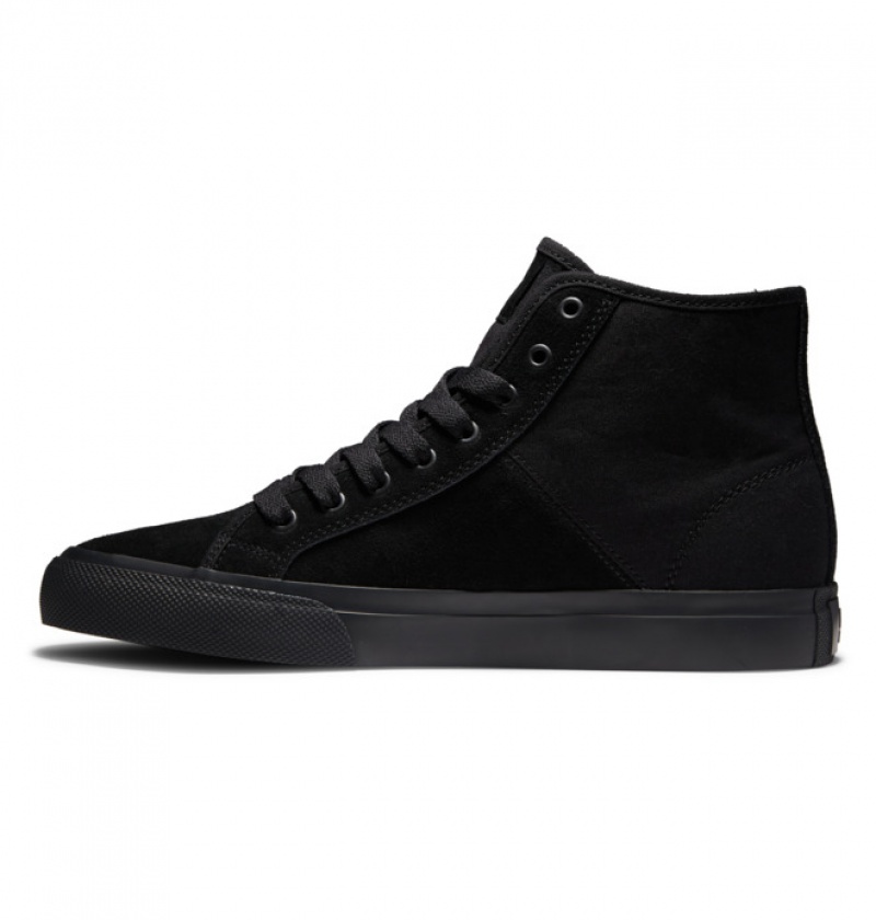 DC Manual High Top Suede Men's Sneakers Black / Black / Black | IFMNJW051