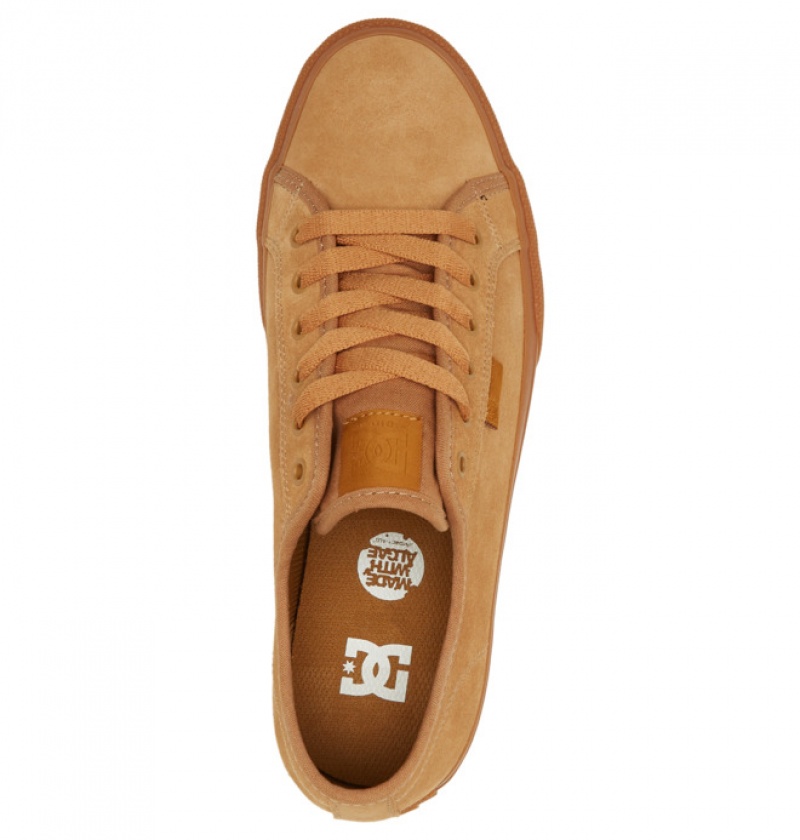 DC Manual Men's Skate Shoes Brown | YSLMEZ561