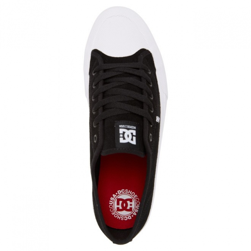 DC Manual RT S Suede Skate Men's Sneakers Black / White | HDYBZA106