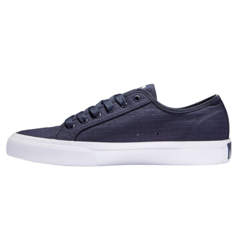 DC Manual SE Canvas Men's Sneakers Navy / White | AYHECL304