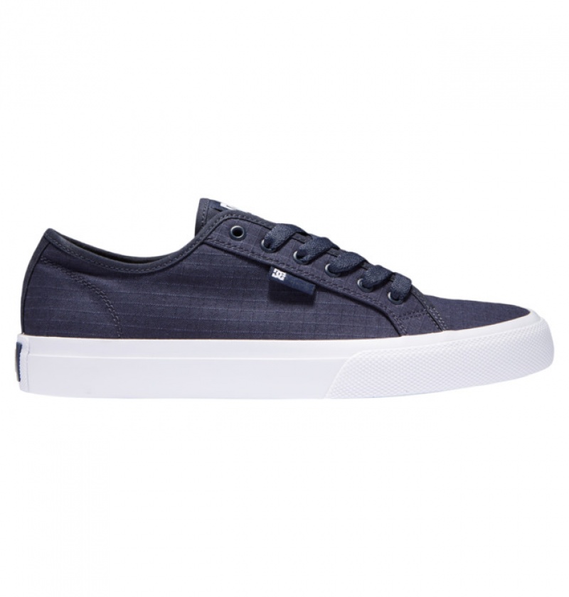 DC Manual SE Canvas Men\'s Sneakers Navy / White | AYHECL304