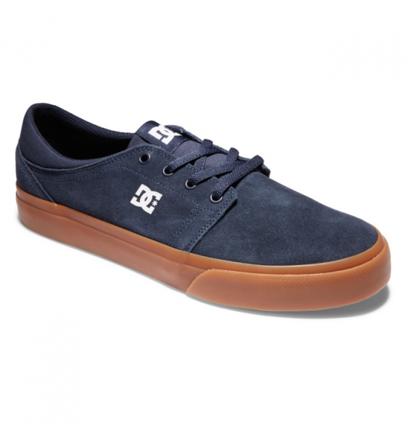 DC Trase Suede Men's Sneakers Navy | UWKXZO450