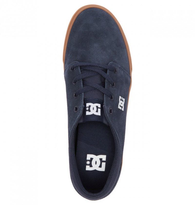 DC Trase Suede Men's Sneakers Navy | UWKXZO450