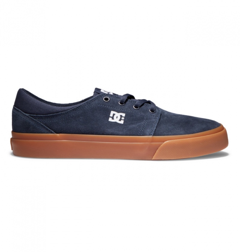 DC Trase Suede Men\'s Sneakers Navy | UWKXZO450