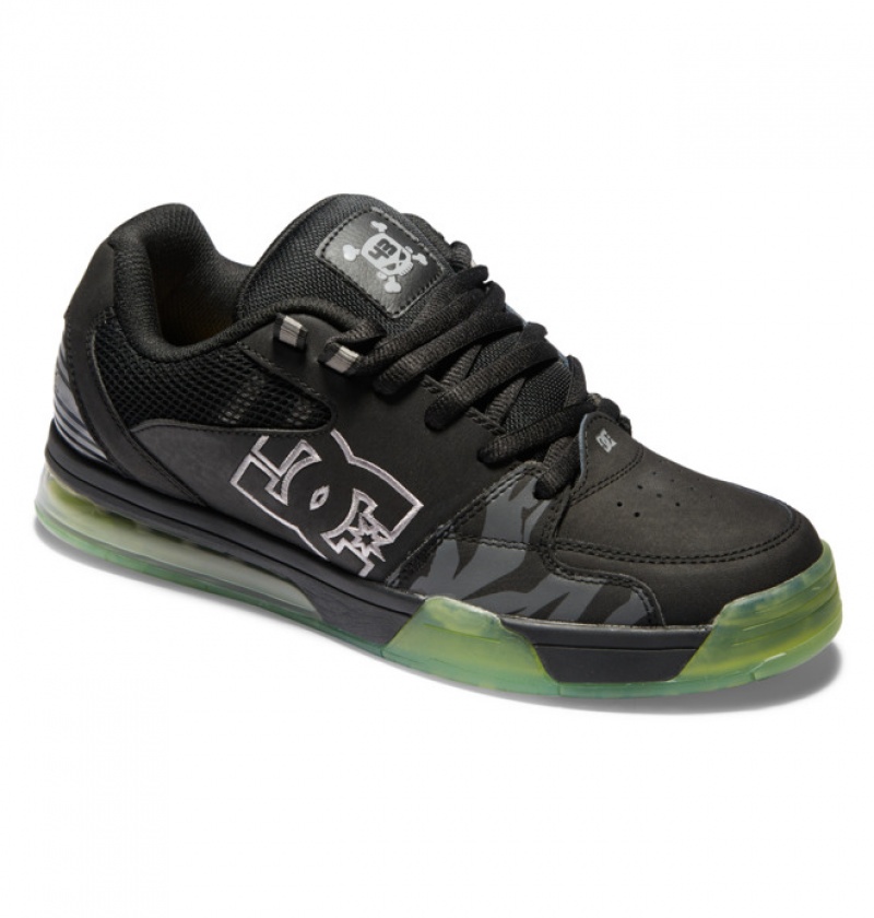 DC Versatile KB Men's Sneakers Black / Black / Green | EKLSNM063