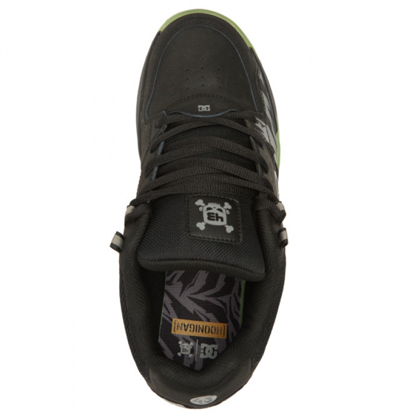 DC Versatile KB Men's Sneakers Black / Black / Green | EKLSNM063