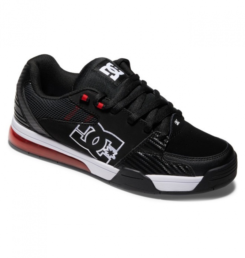 DC Versatile Men's Sneakers Black / White / Red | XHGBLN972